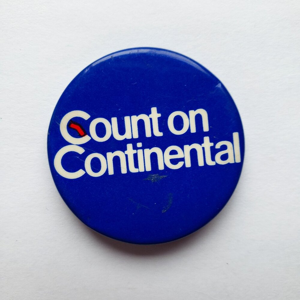 Count On Continental Pinback Button Pin